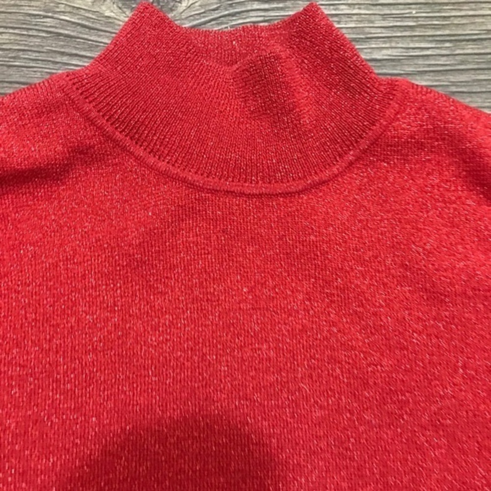 J. Crew Bright Red Mock Neck Knit Tank